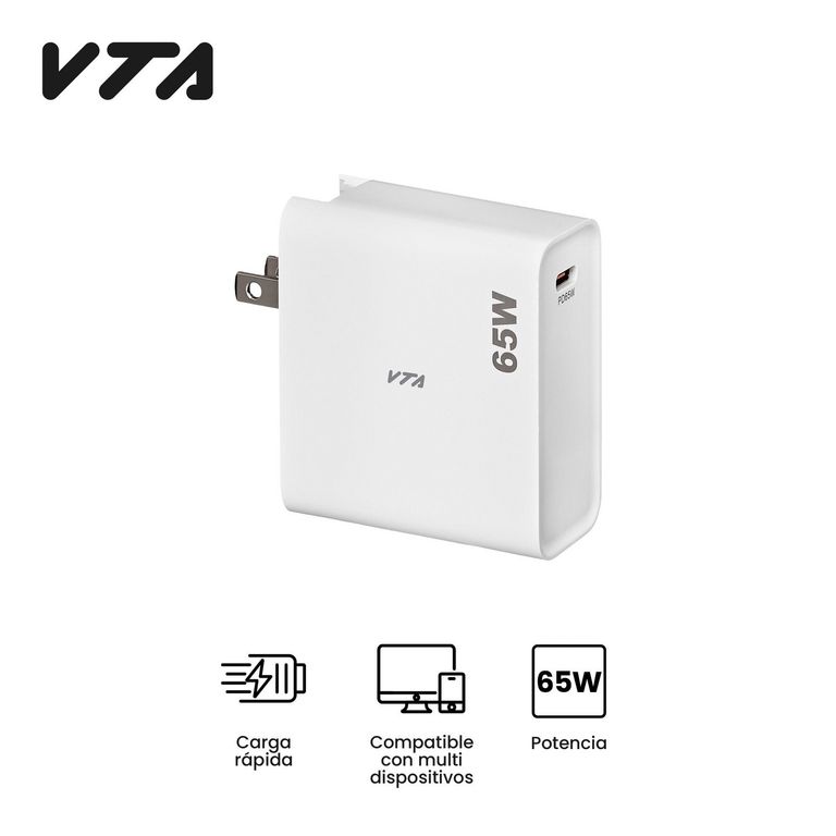 Cargador Ultra Rapido 65W Pd Puerto Usb Tipo C