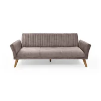 Sofa Cama Pensilvania 87x205x85 Reclinable 3 Posiciones Tela Taupe