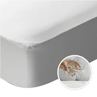 Protector de Colchón Impermeable Jersey Blanco para Cama Semidoble 120 x 190 cm