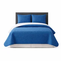Colcha Doble Gris Azul