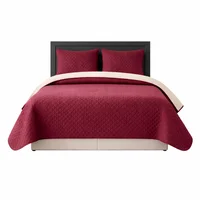 Colcha Doble Vino Tinto Camel