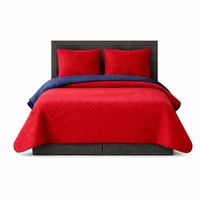Colcha Doble Rojo Azul