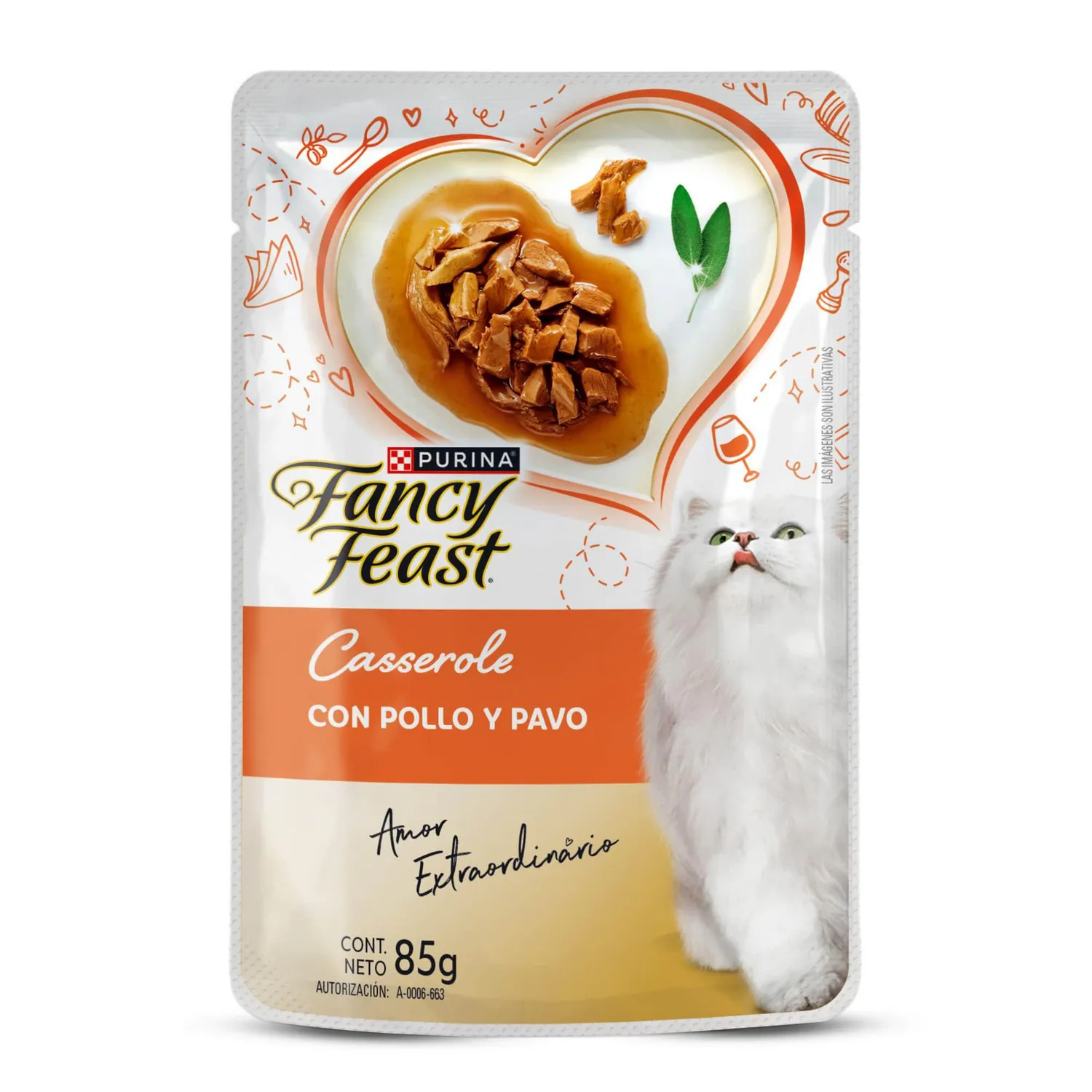 Comida Húmeda Para Gato Purina® Fancy Feast® Casserole De Pavo Y Pollo X 85gr