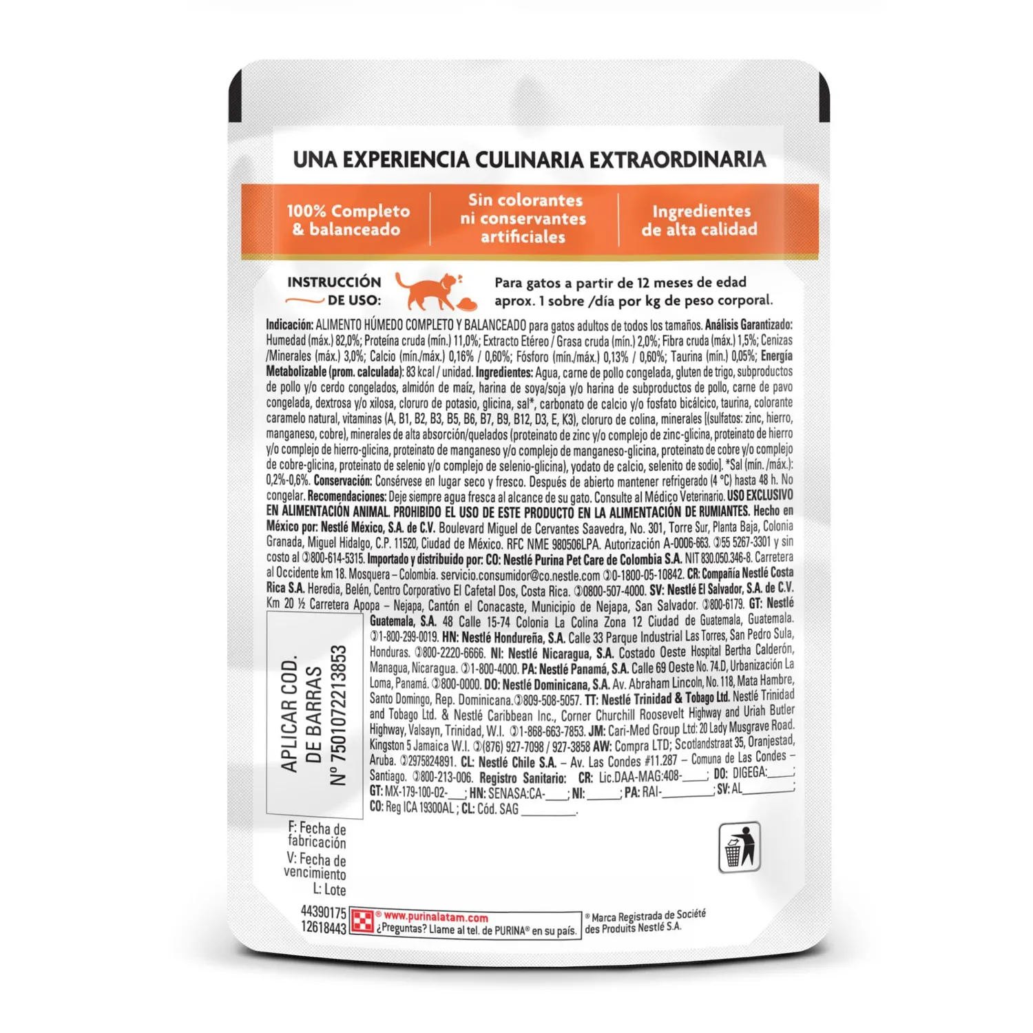 Comida Húmeda Para Gato Purina® Fancy Feast® Casserole De Pavo Y Pollo X 85gr