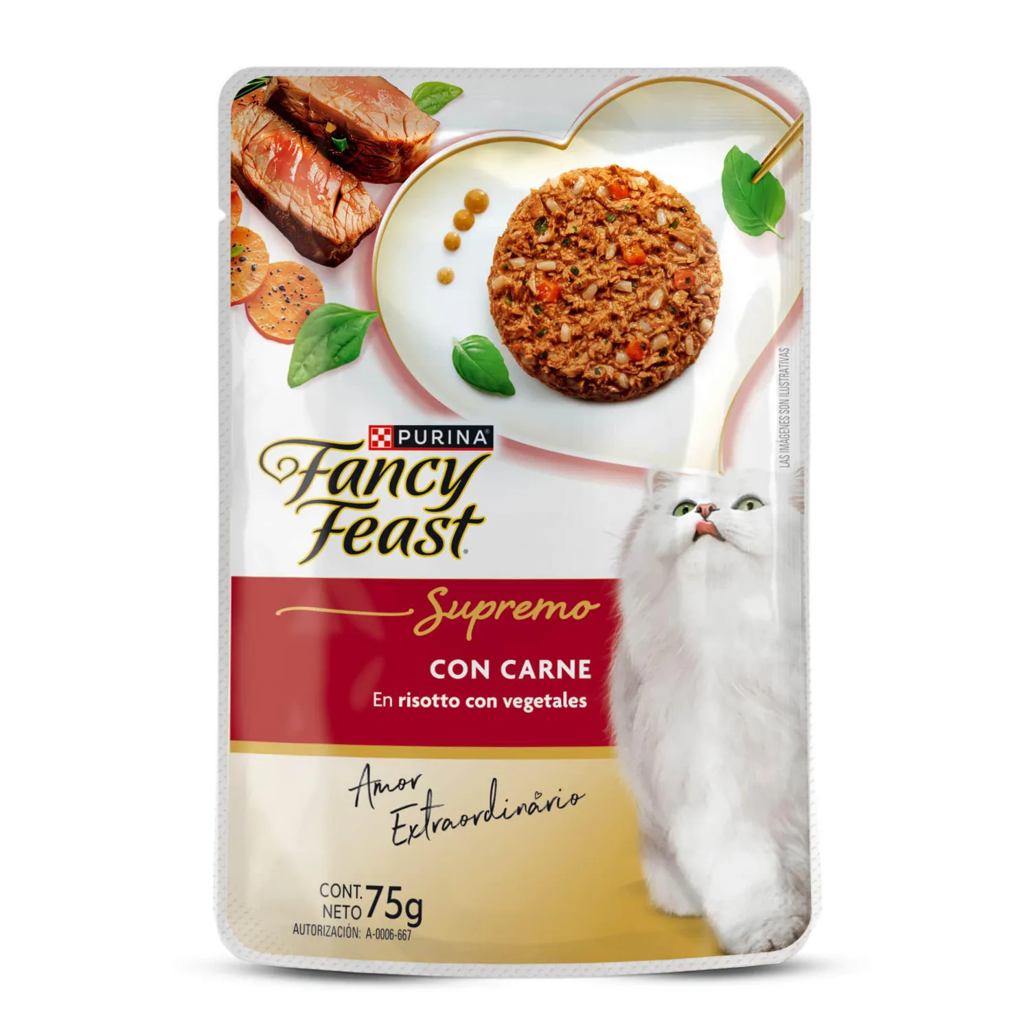 Comida Húmeda Para Gato Purina® Fancy Feast® Supremo Con Carne Y Vegetales X 75gr