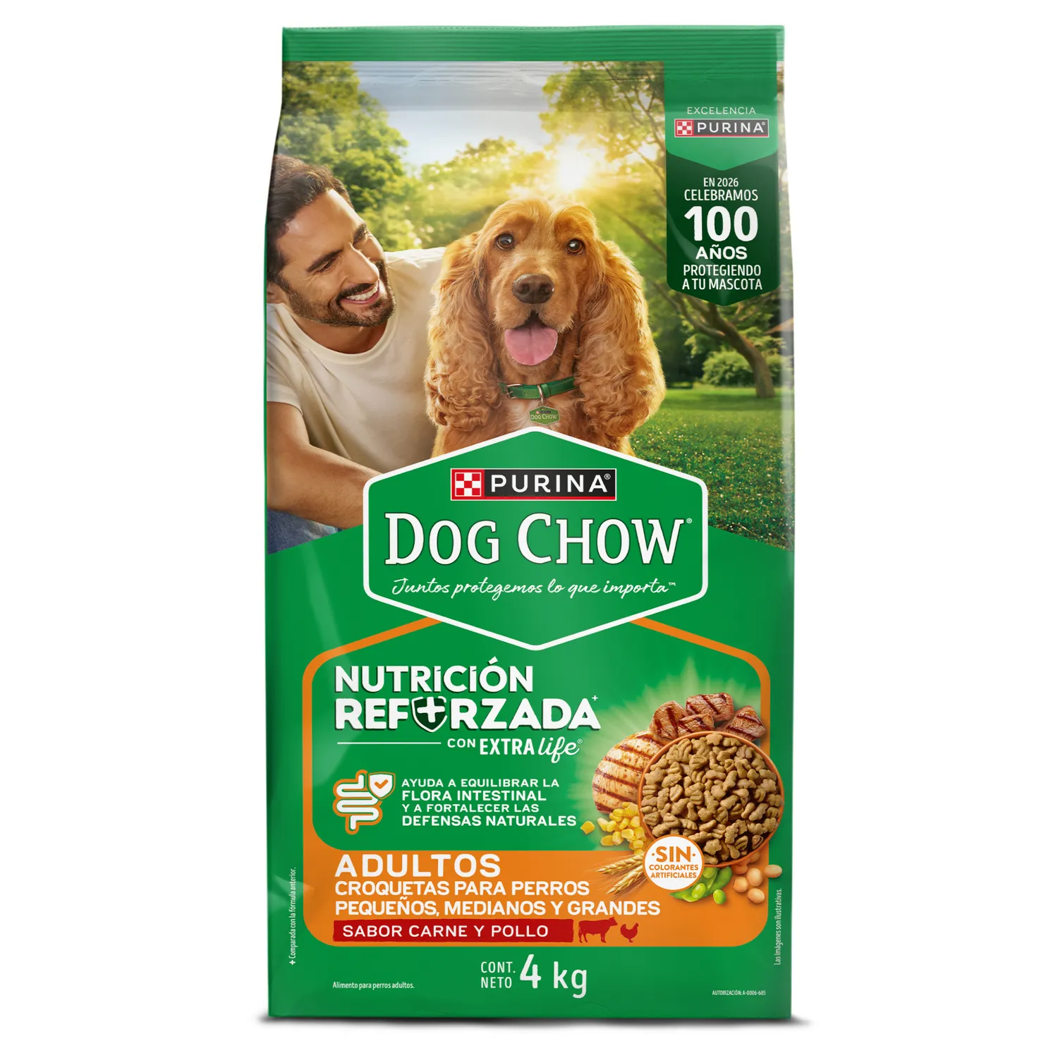 Comida Para Perro Dog Chow Adulto Todos Los Tamaños X 4 Kg