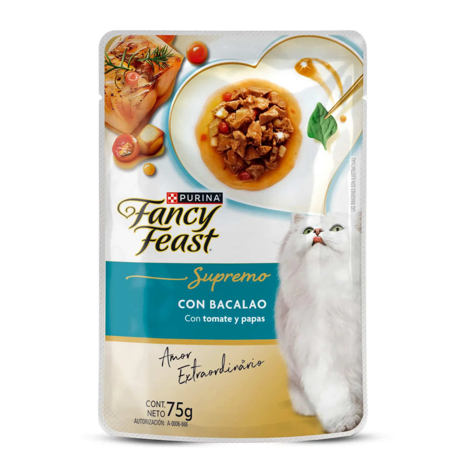 Comida Húmeda Para Gato Purina® Fancy Feast® Supremo Con Bacalao X 75gr