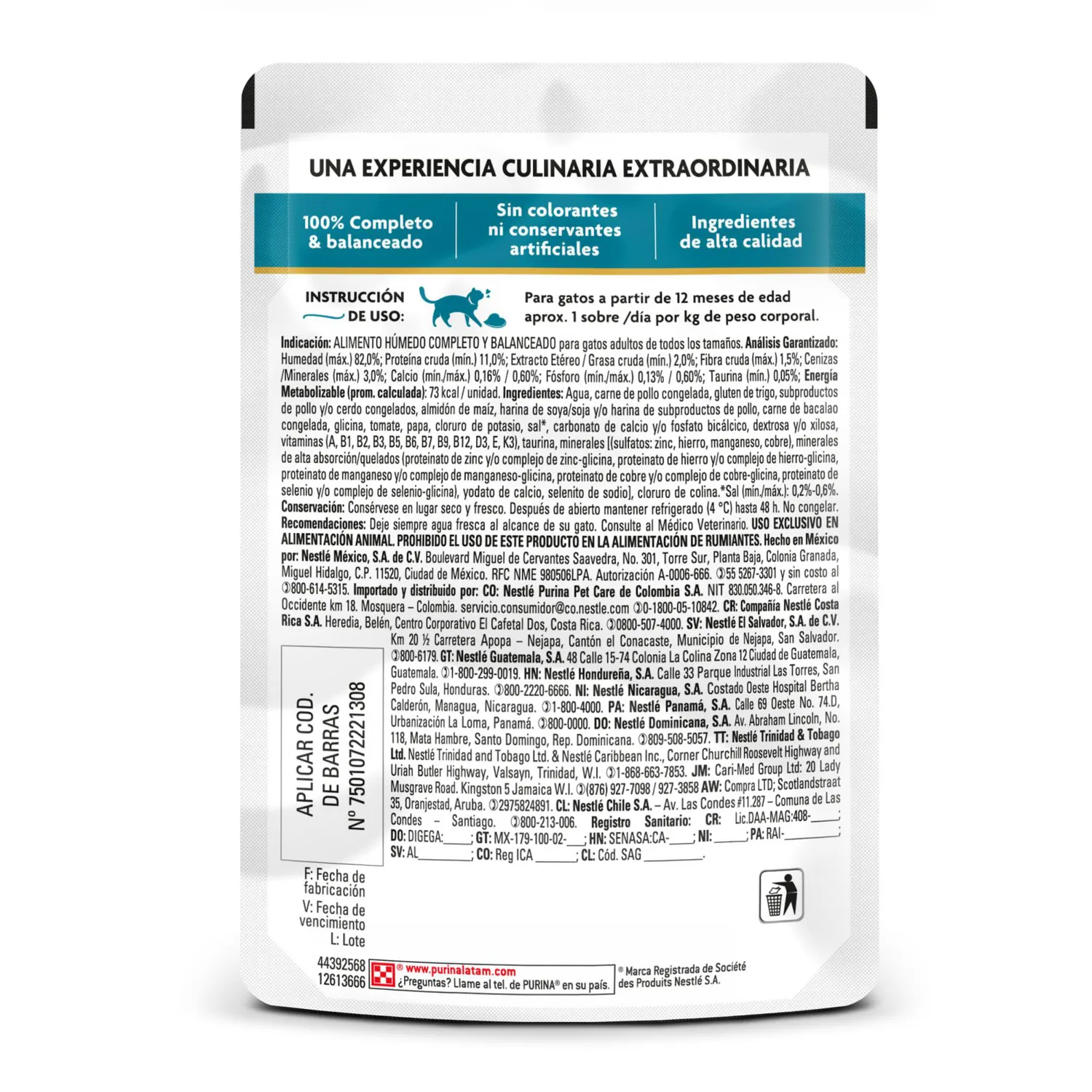 Comida Húmeda Para Gato Purina® Fancy Feast® Supremo Con Bacalao X 75gr