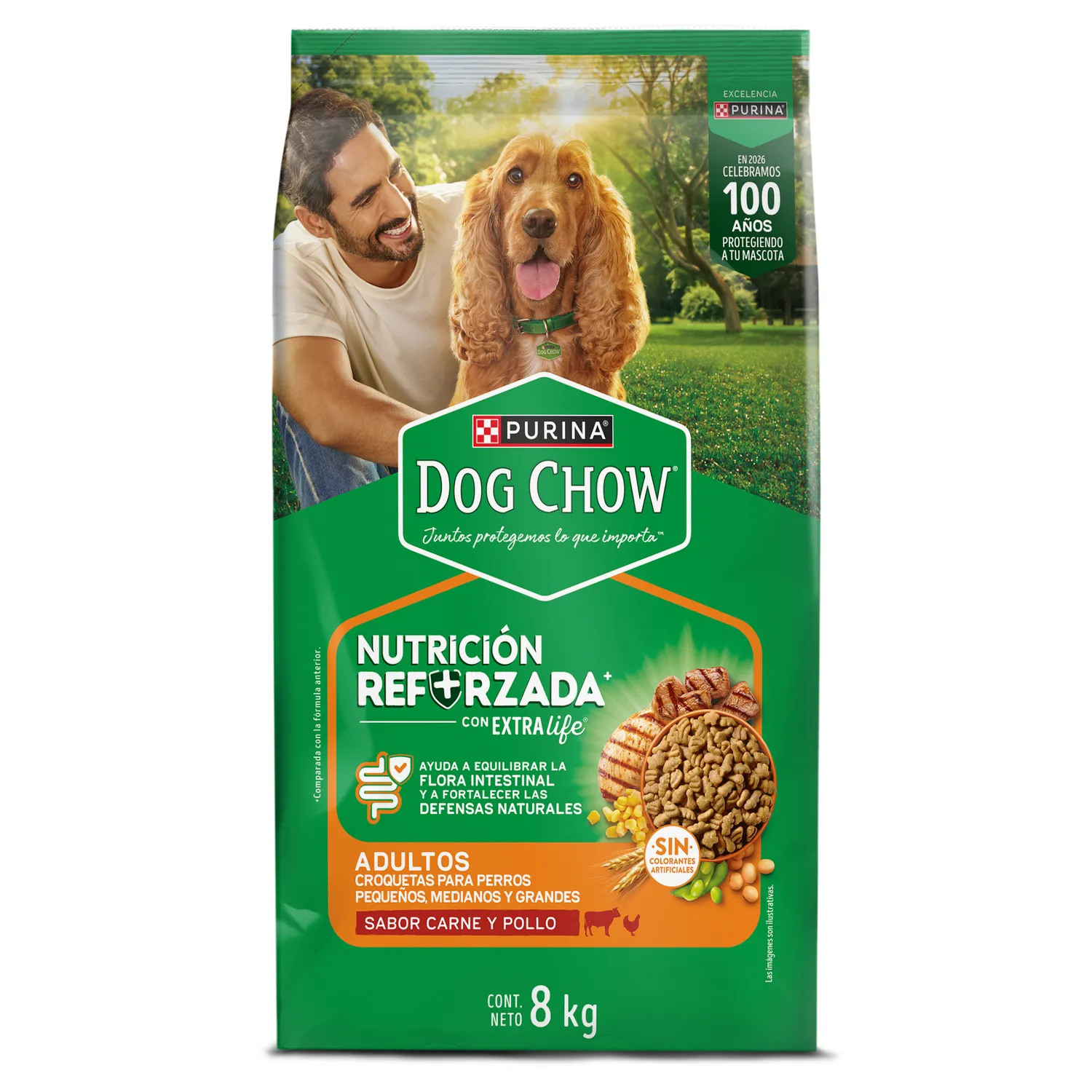 Comida Para Perro Dog Chow Adulto Todos Los Tamaños X 8 Kg