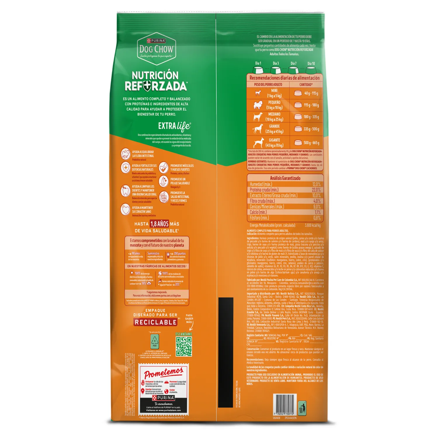 Comida Para Perro Dog Chow Adulto Todos Los Tamaños X 8 Kg