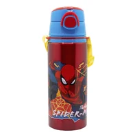 Botella Pop Up Aluminio Con Correa Spiderman Moving 730 ml