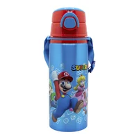 Botella Pop Up Aluminio Con Correa Supermario 730 ml