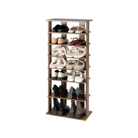 Zapatero Moderno Organizador de Madera 7 Niveles Ajustables