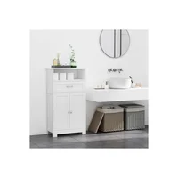 Mueble Complemento para Baños con Estantes Ajustables Diseño Moderno Blanco