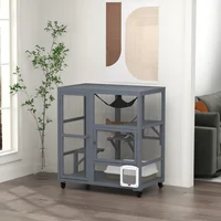 Rascador Casa para Gatos de Madera con Tunel Natural