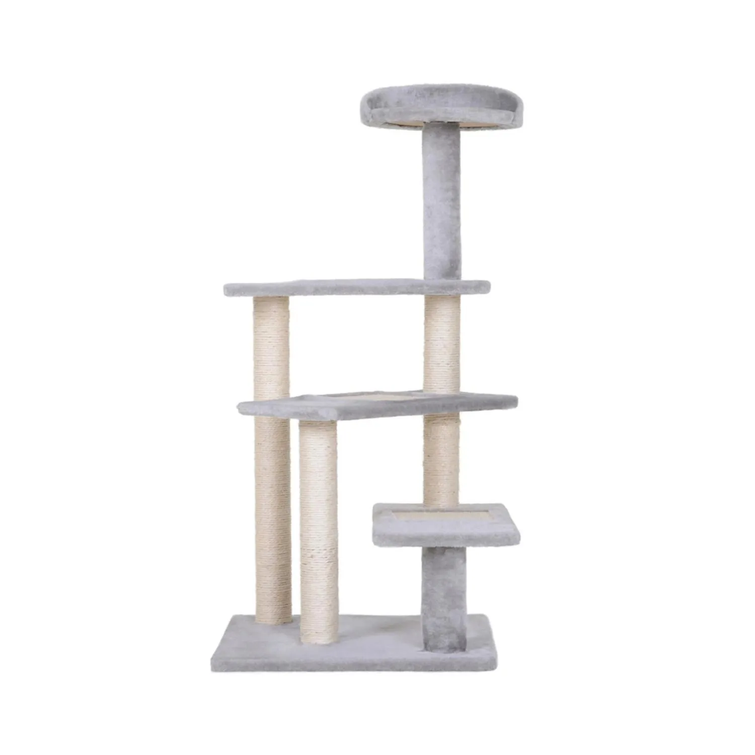 Casa para Gatos de Madera con Repisas y Rascador Natural 4