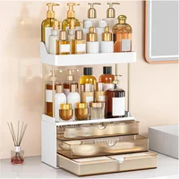 Organizador de Baño con 2 Niveles y 3 Cajones en ABS Ámbar