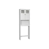 Mueble Complemento para Baños con Puertas Dobles MDF Blanco 60 cm
