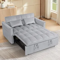 Sofá Cama Sencillo Plegable Terciopelo con 5 Posiciones