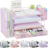 Organizador de Papeles Gianotter 4 Niveles con 2 Portalápices
