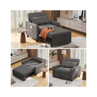 Sofá Cama Sencillo Plegable Gris Oscuro Aiho