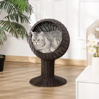 Cama Casa para Gatos con Tejido Suave Beige