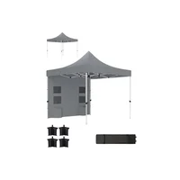Toldo Carpa Emergente Impermeable para Exterior Negro