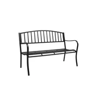 Banco para Exterior y Terraza de Hierro Vintage para Jardín Negro