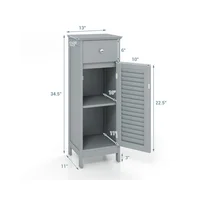 Mueble Complemento para Baños con Puertas Gris Diseño Moderno