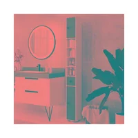 Mueble Complemento para Baños con Almacenamiento Blanco Diseño Compacto