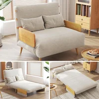 Sofá Cama Sencillo Plegable Neutro Jasiway