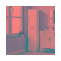 Mueble Complemento para Baños Resistente Compacto Blanco 50x40x20 cm
