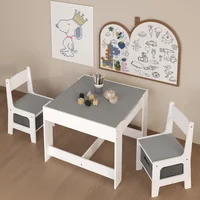 Escritorio Infantil 3 en 1 Almacenaje Desmontable Madera Multicolor