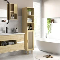 Mueble Complemento para Baños con Estantes Blanco Diseño Moderno