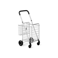 Carro de Compras Plegable Conveniente Ligero Compacto Negro