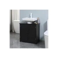 Mueble Complemento para Baños con Puertas MDF Blanco Diseño Moderno Compacto