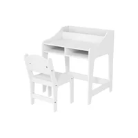 Escritorio Infantil con Silla Ergómico Color Blanco