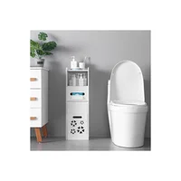 Mueble Complemento para Baños 3 Niveles Cubo Basura 25x25x80 cm Blanco