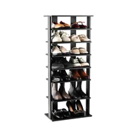Zapatero Escalera 7 Niveles Ajustable Anti-Volcamiento Resistente Negro