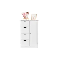 Mueble Complemento para Baños con Cajones Blanco 4 Cajones Almacenamiento
