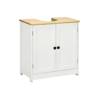 Mueble Complemento para Baños Almacenamiento Lavabo Color Neutral Puertas Dobles