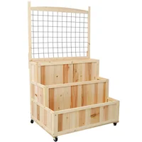 Jardinera Vertical Plástico 3 Niveles 53 cm con Enrejado