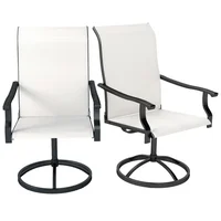 Sillas para Exterior y Terraza Giratorias de Aluminio Verde Resistentes Juego de 2