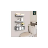 Muebles para Baños Estantes en Madera Gris 4.6X38.1X13 cm August Grove