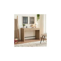 Escritorio para Computador Rectangular Roble Claro con Cajón en Madera