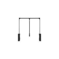 Tendedero de Ropa Plegable Hardware Resources Tipo Pared Elevador Expandible 84-122 cm Negro