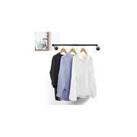 Tendedero de Ropa para Apartamento Williston Forge de Pared 83 cm Metal Negro Multipropósito
