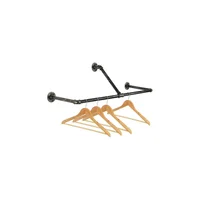Tendedero de Ropa para Apartamento Williston Forge de Pared 83 cm Metal Negro Resistente