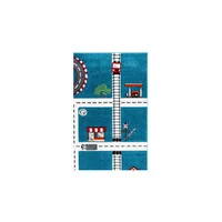 Alfombra Infantil Turquesa y Marfil 60 x 90 cm Hildreth Viv Rae