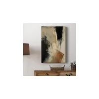 Cuadro con Diseño de Pinceladas Abstractas Marrón y Negro de 69 x 46 cm Hiedra del Bronx